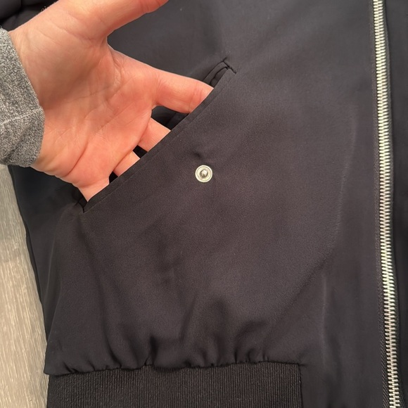 Jules & Leopold-Black Lightweight Bomber Jacket NWT size Small - Picture 5 of 13